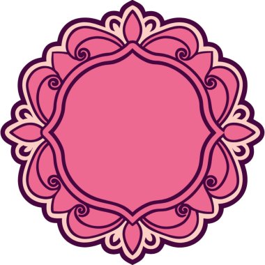 Çiçek süsüyle dekoratif çerçeve