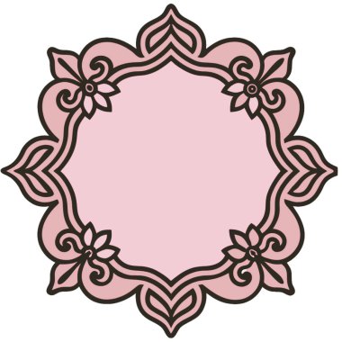 Pembe ve mor süsler. vektör illüstrasyonu