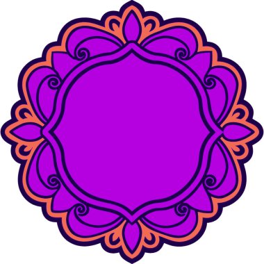 Dekoratif çiçek süsü. vektör illüstrasyonu.