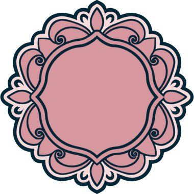 Çiçek süslemeli dairesel süs