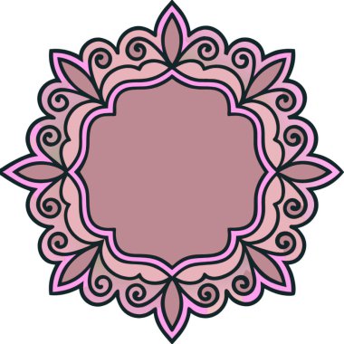 Pembe ve mor mandala