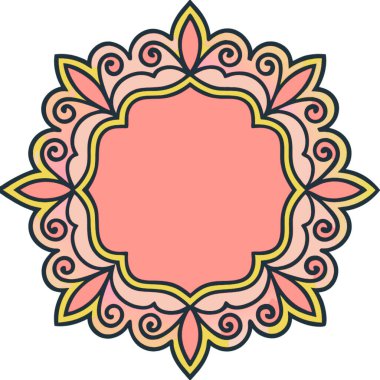 Dekoratif çiçek süsü vektör illüstrasyon tasarımı