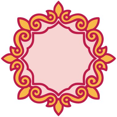 Çiçeklerin ve yaprakların dekoratif çerçevesi