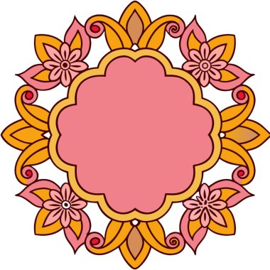 mandala dekoratif tasarım vektör çizimi