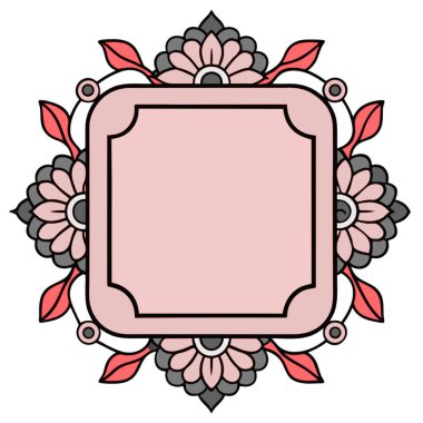 güzel çiçekli çerçeve