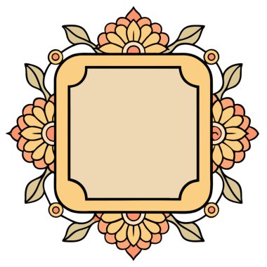 güzel çiçekler çerçeve simgesi