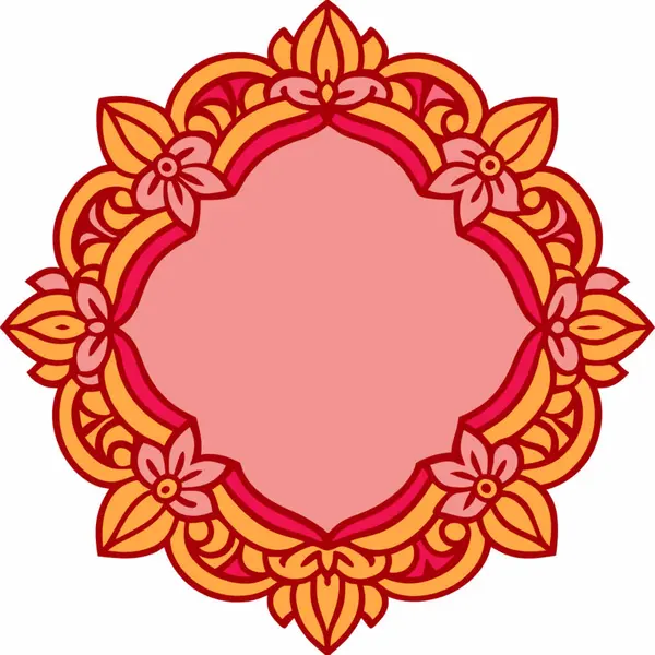 çiçek çerçeve dekoratif simgesi