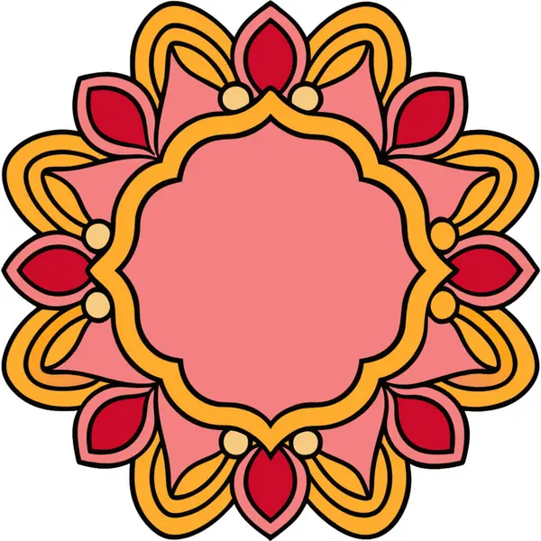 Dekoratif çiçek mandala simgesi