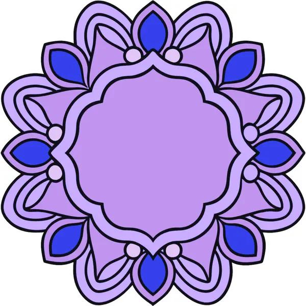 Mor çiçek, illüstrasyon, beyaz arkaplanda vektör