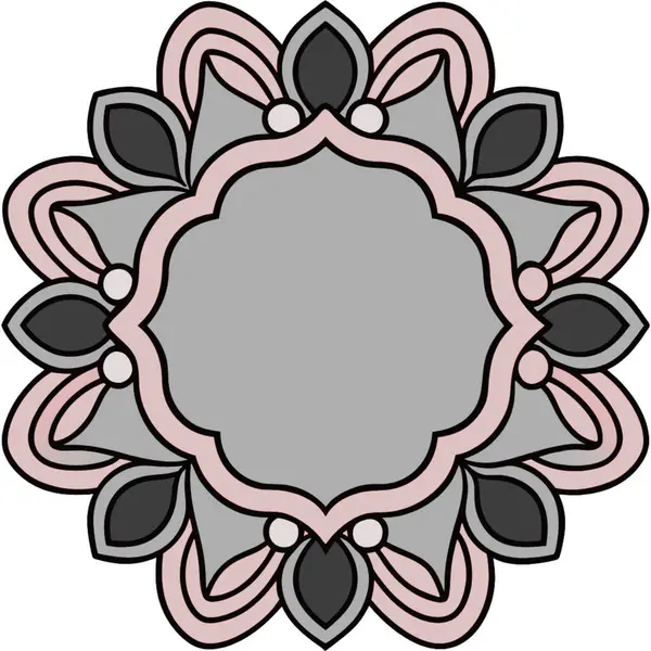 Çiçek mandala 'sının vektör çizimi