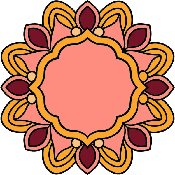 Güzel bir çiçek süslemesinin vektör çizimi