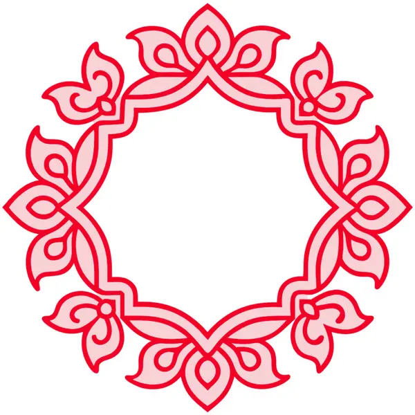 Beyaz arkaplanda kırmızı yuvarlak çerçeve.