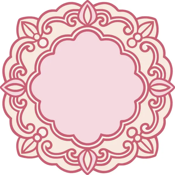 Beyaz arkaplanda pembe mandala