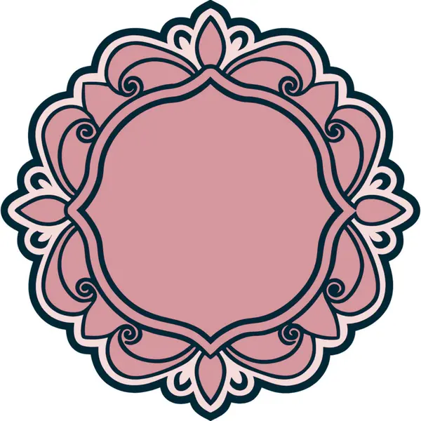 Çiçek süslemeli dairesel süs