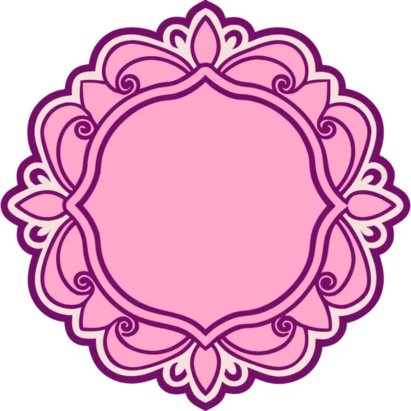 Pembe çiçek çerçevesinin vektör çizimi
