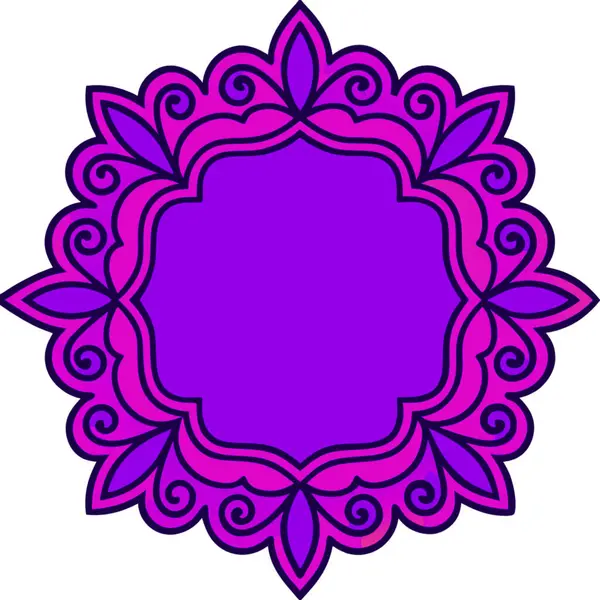 Dekoratif çiçek süsü, vektör illüstrasyonu