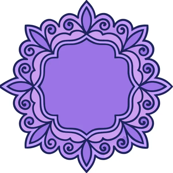 mor çiçek süsü, vektör illüstrasyonu