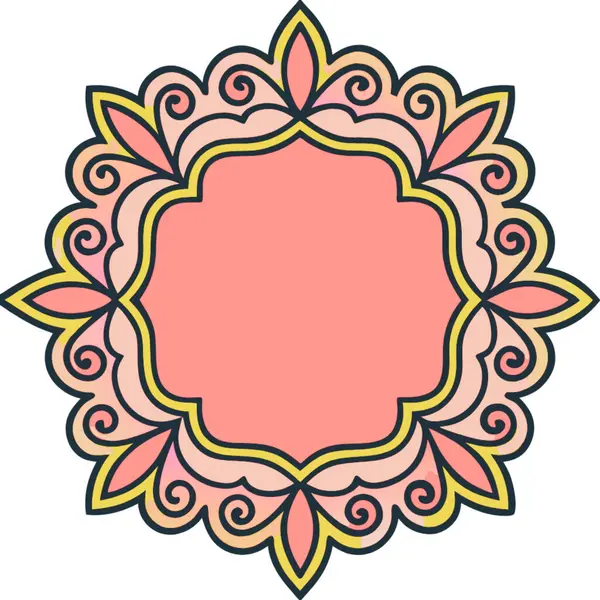 Dekoratif çiçek süsü vektör illüstrasyon tasarımı