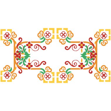 vektör dekoratif çiçek deseni