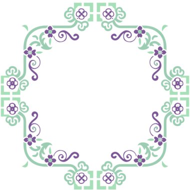 Çiçek süslemesinin vektör illüstrasyonu