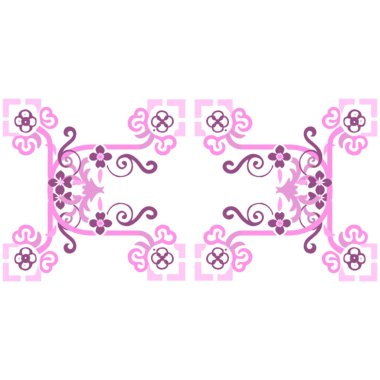 Klasik çiçekli süs. Karşılama daveti için antika bir şablon, kart. vektör illüstrasyonu.