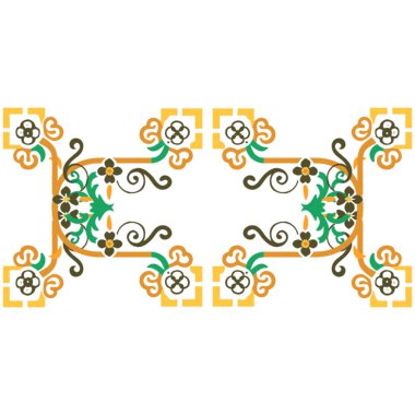 Doğa süslemesinin vektör illüstrasyonu