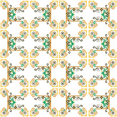 vektör soyut çiçek seamless modeli