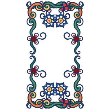 Çiçeklerin ve tasarım elementlerinin dekoratif süsü.