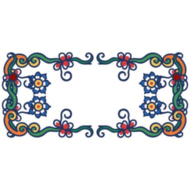 Çiçek çerçevesinin vektör illüstrasyonuName