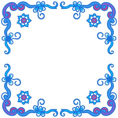 Vektör illüstrasyonu, eski çerçeve