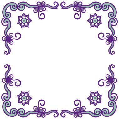 Dekoratif çiçek çerçeveleri ve köşeleri
