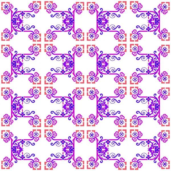 Soyut, pürüzsüz desenli, pembe çiçekli süslemeli. vektör illüstrasyonu