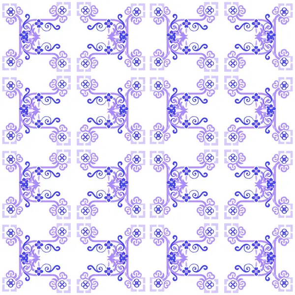 Kusursuz vektör deseni. Çiçek elementli klasik arkaplan