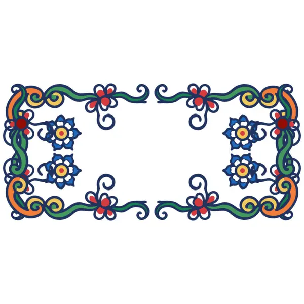 Çiçek çerçevesinin vektör illüstrasyonuName