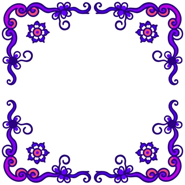 Süslü çiçek desenlerinin dekoratif tasarımı, şablon