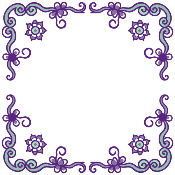 Dekoratif çiçek çerçeveleri ve köşeleri