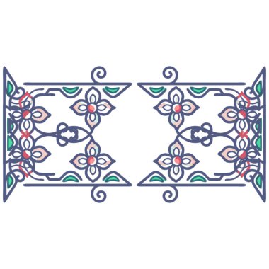 Ukrayna halk stilinde etnik çiçek süsü