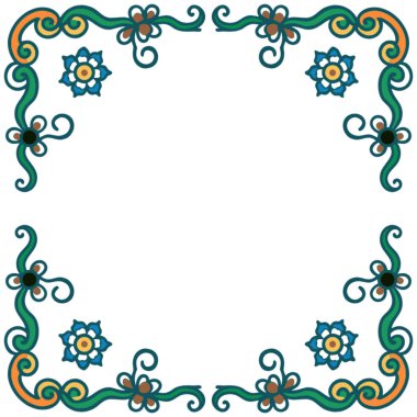 Çiçek çerçevesinin vektör illüstrasyonuName
