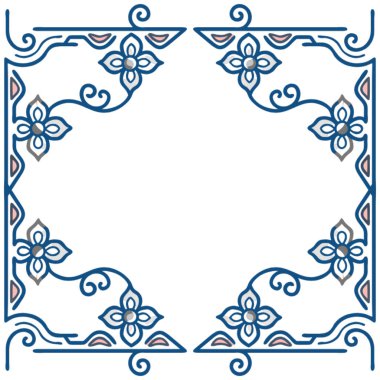 Vektör çiçek süsü. tasarım ögesi