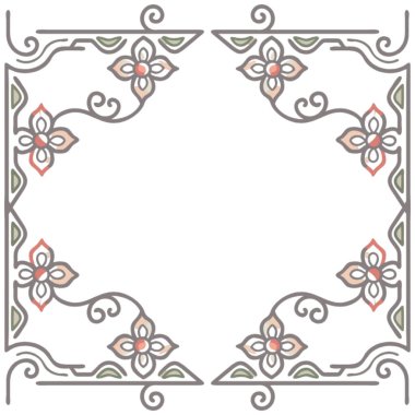 Klasik çiçekli çerçeveler. vektör illüstrasyonu