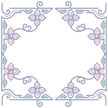 Çerçeve Kenarlık Tasarım Vektörü Sanatı