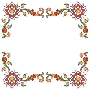 Vintage çiçek elementlerinin vektör kümesi