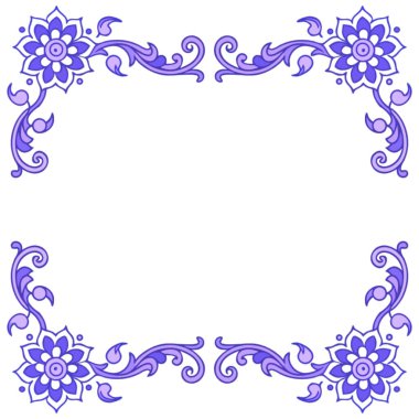 süslü bir çerçeve kümesi