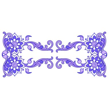 Vintage çiçek tasarım öğesi