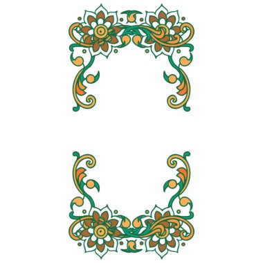 Sınırları olan vintage çerçeveler