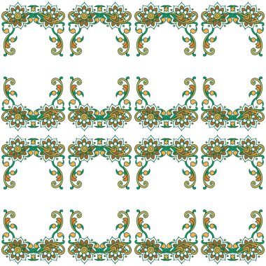 Tasarım ve kumaş iziniz için çiçek desenli vektör