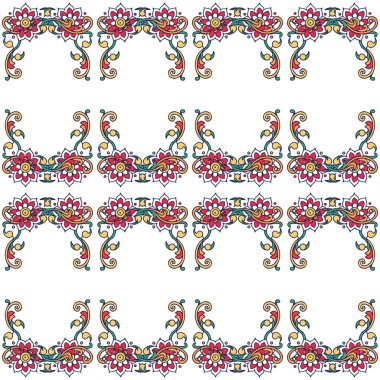 Dekoratif elementlerin kusursuz deseni.