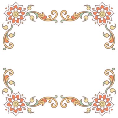 çiçek süsleme vektör çizim