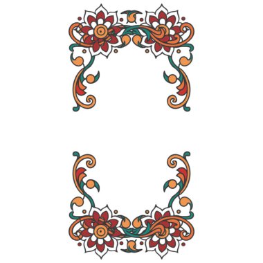 vektör çiçek dekoratif çerçeveleri