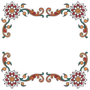 vektör dekoratif çerçeve çiçek